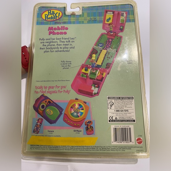 NIB Vintage 1999 Pink Polly Pocket Mobile Phone Playset By Mattel - Picture 2 of 2